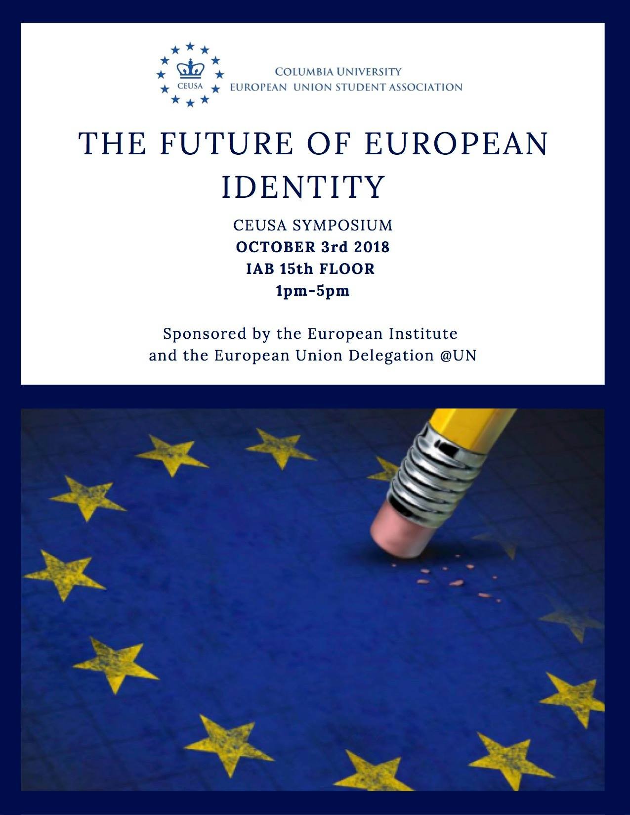 Poster for event "The Future of European Identity"